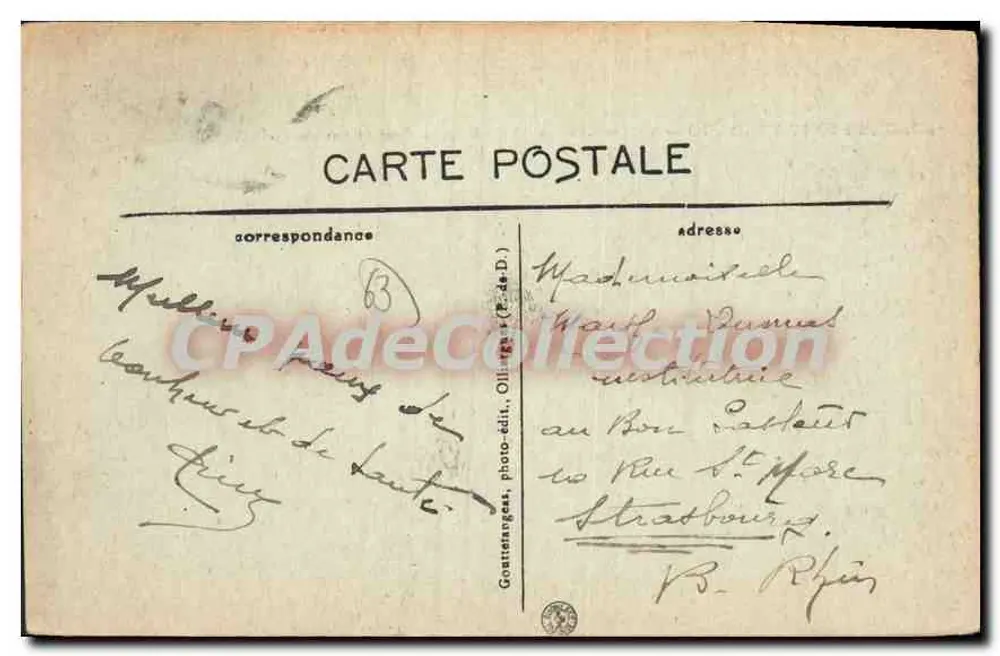 Clermont-Ferrand — Avenida Charras - Avenida da Cruz-Morel — editor Goasterange - Verso