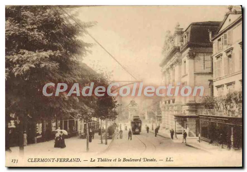 Clermont-Ferrand — Das Theater und der Boulevard Desaix — LL. — n° 173 - Vorderseite