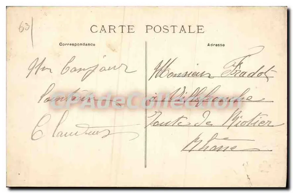 Environs de CHATELGUYON, CHAZERON, o Castelo — A Auvergne, n°421 - Verso