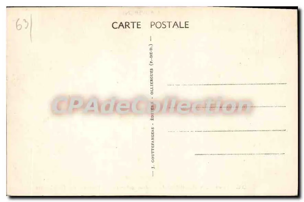 La Bourboule — Allgemeiner Blick — Plateau von Charlannes — G. D'O. 1294 - Rückseite