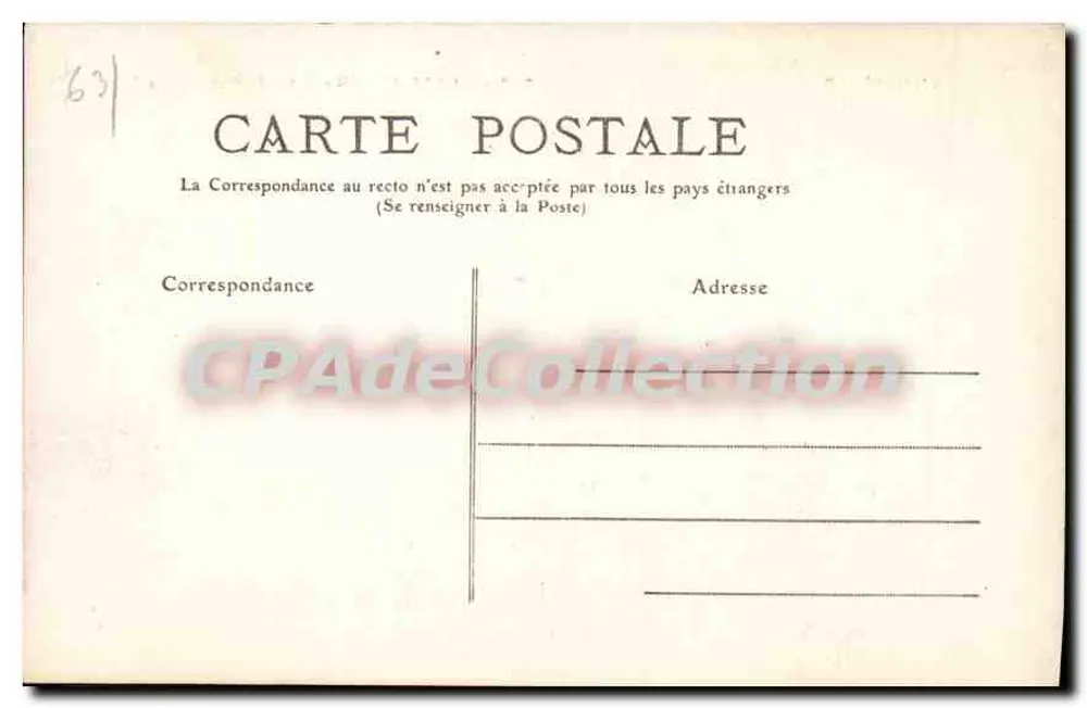 Châtelguyon — Hotel van het Park en de Prinsen — L'Auvergne, uitgever n°346 - Achterkant
