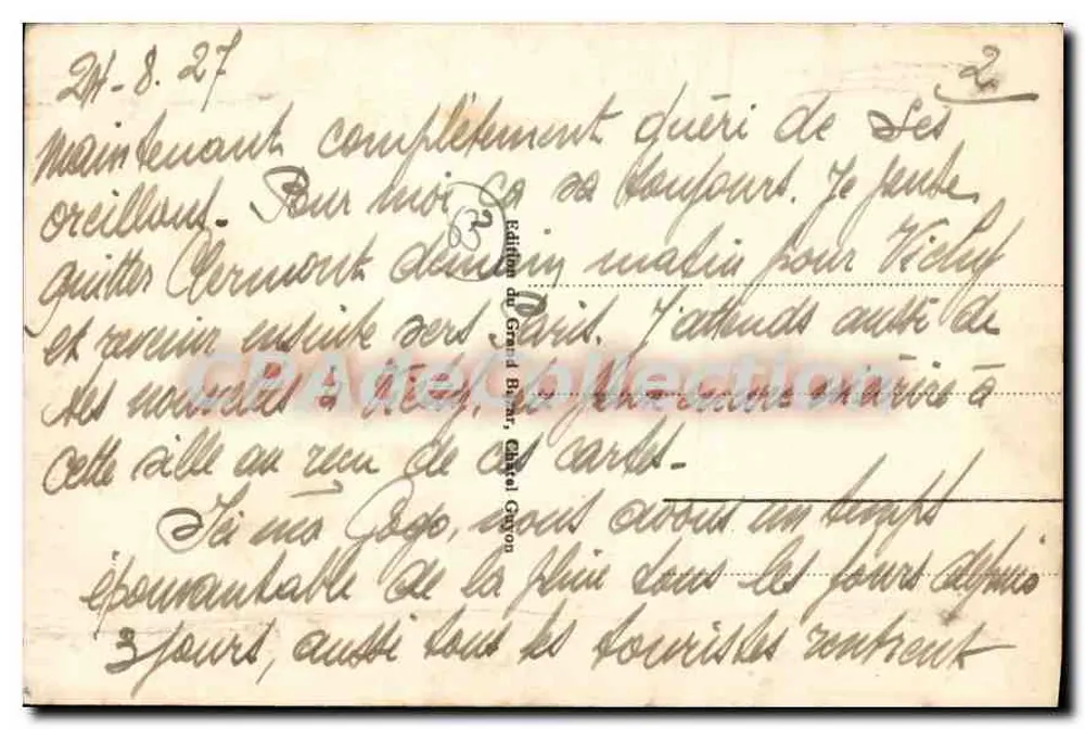 Châtel-Guyon - Monumento aos Mortos 1914-1918 - Verso