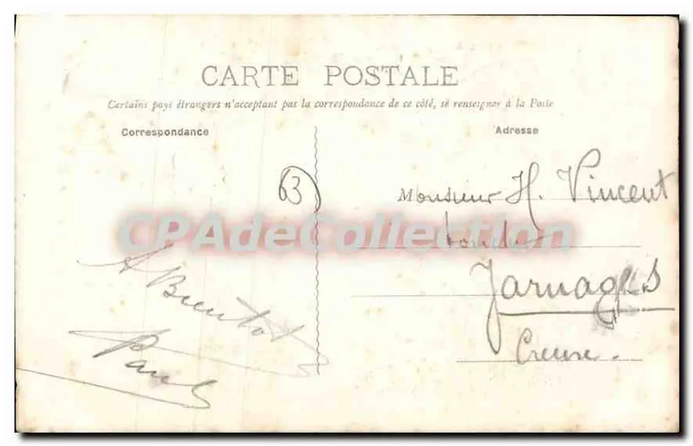 Clermont-Ferrand — Estátua de Blaise Pascal — Nouvelles Galeries, Clermont-Ferrand - Verso