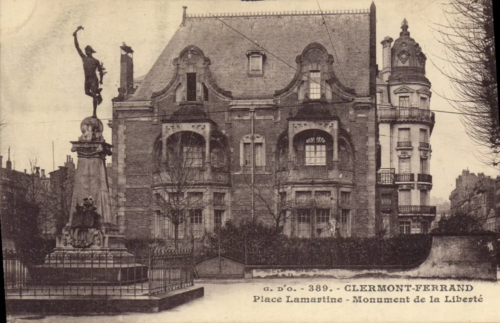 Clermont-Ferrand — Place Lamartine — Monument de la Liberté — G. D'O. - 389 - Vorderseite