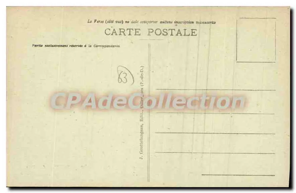 Clermont-Ferrand — Place Lamartine — Monument de la Liberté — G. D'O. - 389 - Rückseite