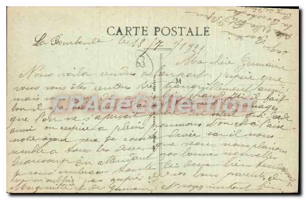 La Bourboule — Ansicht vom Terrassenbereich des Hôtel des Anglais — Vintage Postcard/Antike Ansichtskarte - Rückseite