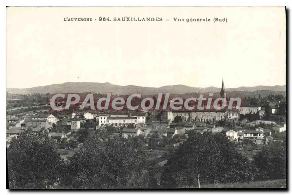 Sauxillanges — Vista geral (Sul) — CPAdeCollection - Frente