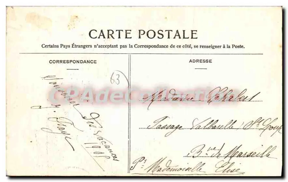La Margeride — Thiers (P.-de-D.) — A. Charles, editor, Thiers - Verso
