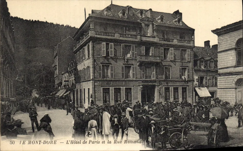 Mont-Duré — Das Hotel de Paris und die Rue Ramond — Verlag: Curte Postitule, Nr. 50 - Vorderseite