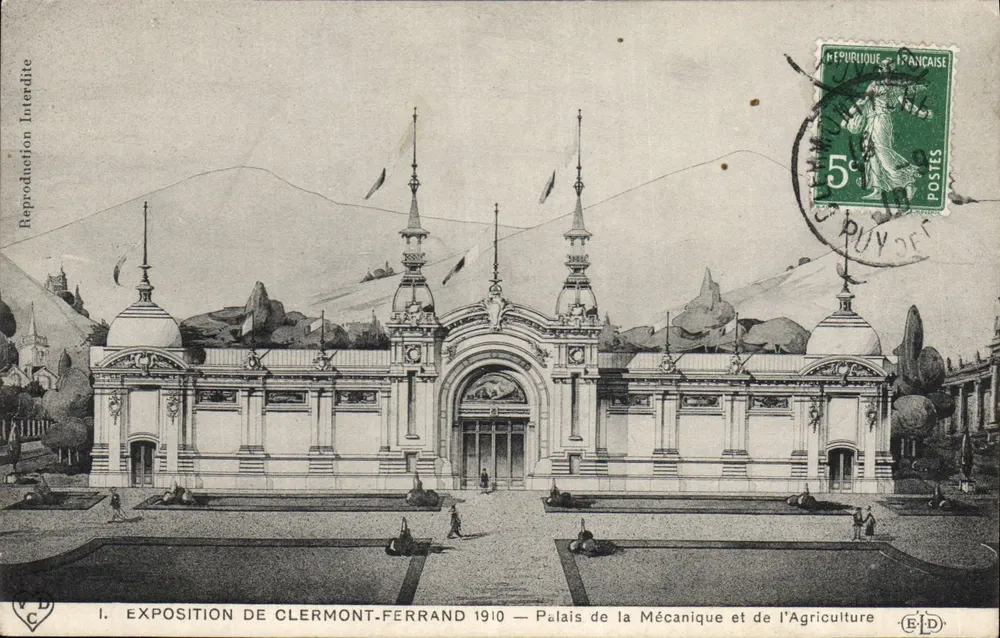 Ausstellung Clermont-Ferrand 1910 — Palast der Mechanik und Landwirtschaft — Nachahmung verboten - Vorderseite