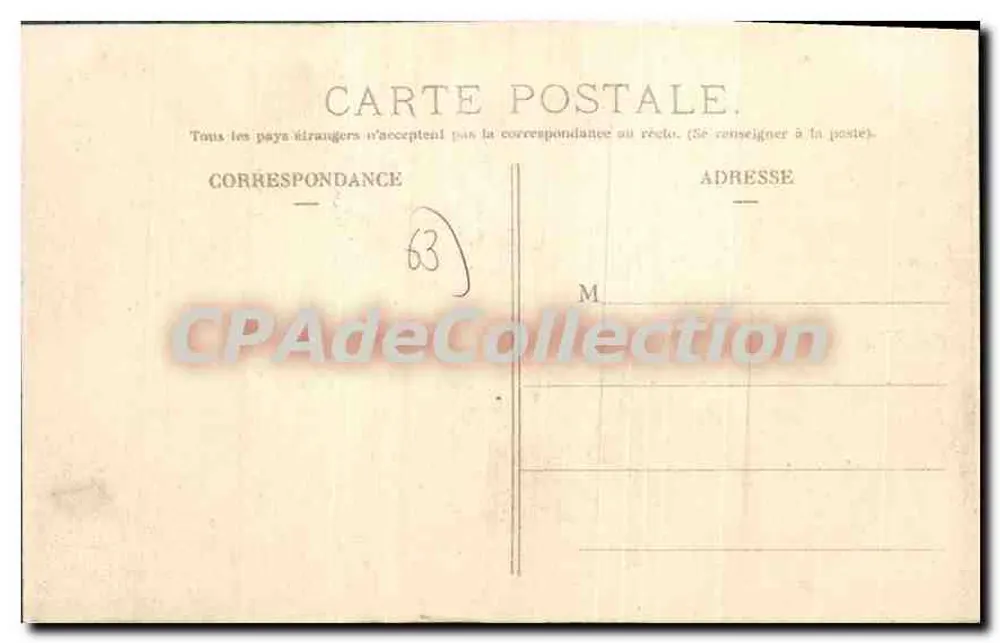 Kurve der Jungfrau in Bourg-Lastic — Circuit d'Auvergne, Gordon Bennett Cup 1905 — L'Hirondelle, Paris - Rückseite