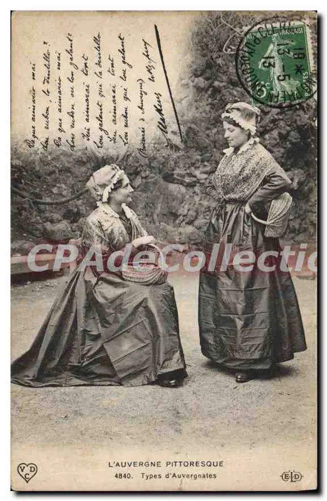 Pittoreske Auvergne — Typen von Auvergnaten — E.D. n°4840 - Vorderseite