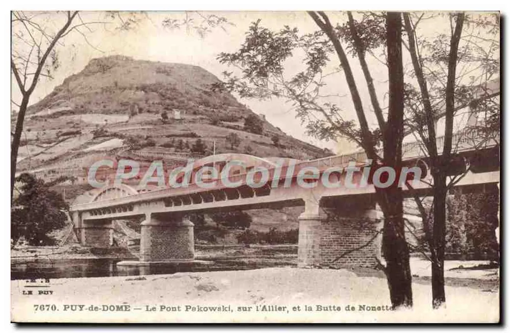 Die Pekowski-Brücke über die Allier und die Butte de Nonette — Puy-de-Dôme - Vorderseite