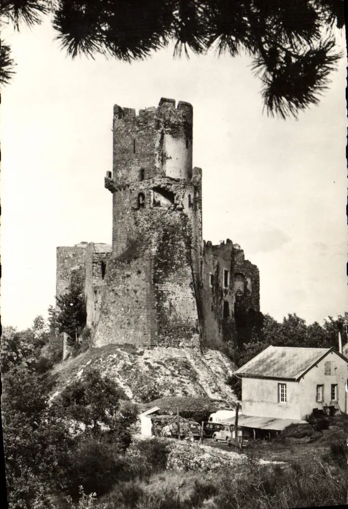 Castelo de Châtelguyon — ruínas de um castelo medieval — Éditions La Cigogne, Vichy - Frente