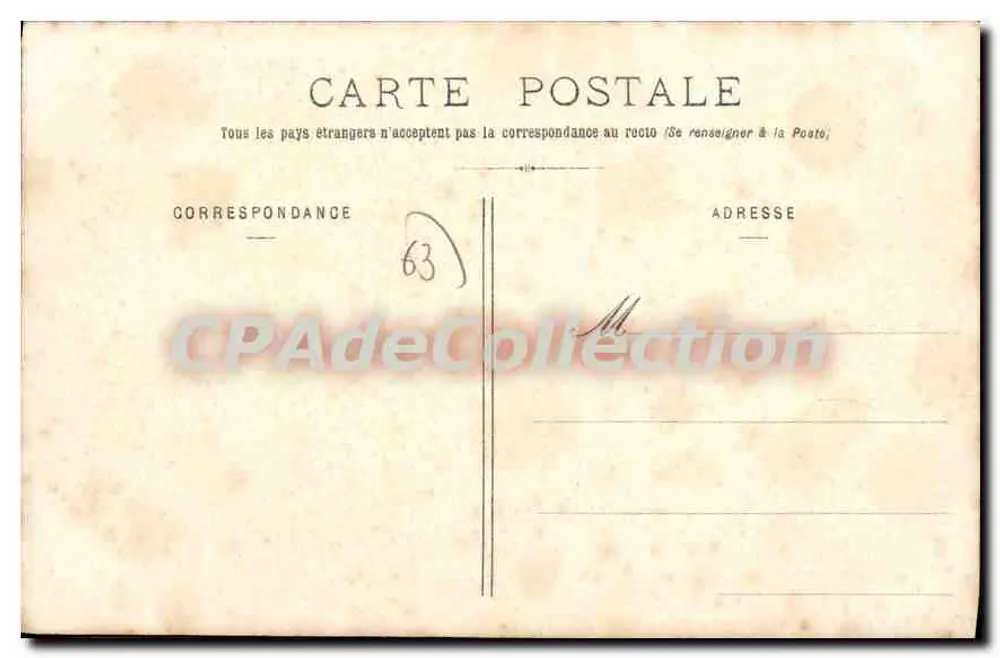 Clermont-Ferrand — Vista geral — Lib. Bongé-Béal, 21, rue de l'Écu, Clermont-Ferrand - Verso