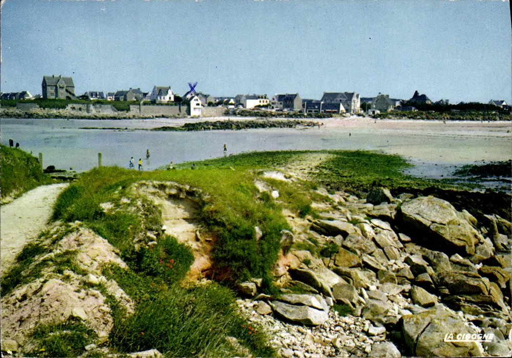 Bilhete postal antigo Promenade da ilha de Sïek — A Garça — Edições da Garça, Nantes - Frente