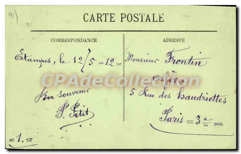 Étampes — Torre de Guinette — LL. - Verso