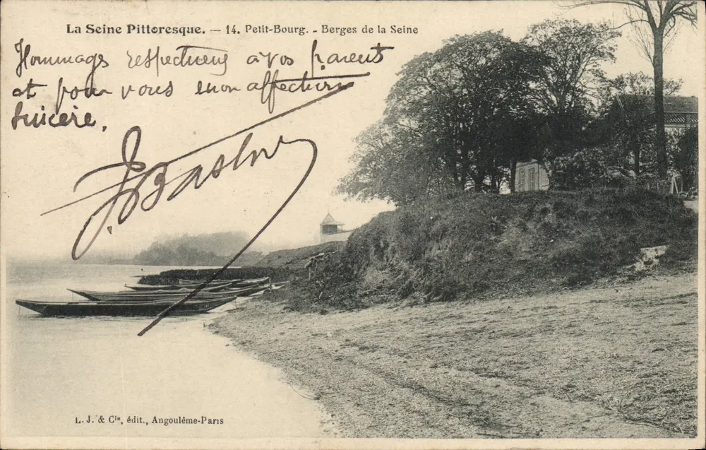 Petit-Bourg — Ufer der Seine — L. J. & Cie, Verlag, Angoulême-Paris - Vorderseite