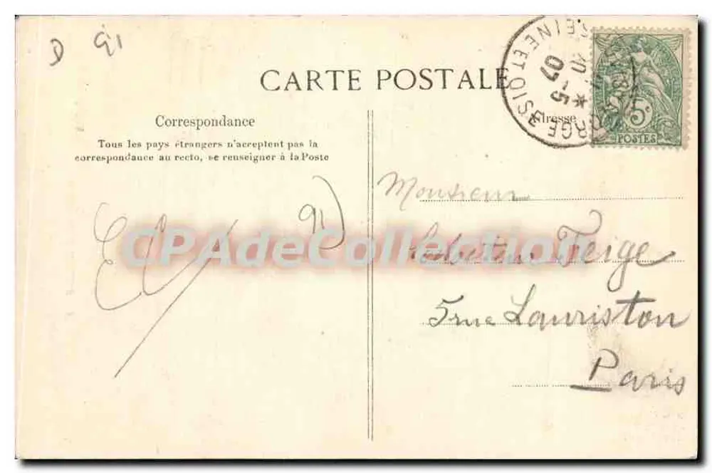 Juvisy-sur-Orge — Fluss Orge - Brücke der schönen Fontänen — Verlag M.A.-D. - Rückseite