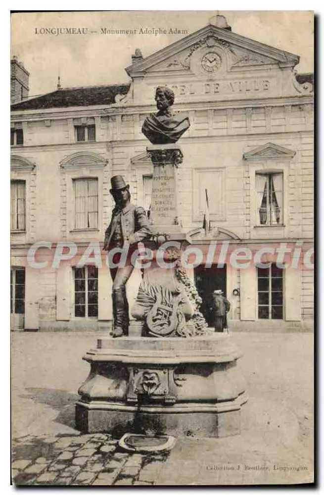 Longjumeau — Denkmal für Adolphe Adam — Verlag: Collection J. Boulbou, Longjumeau - Vorderseite