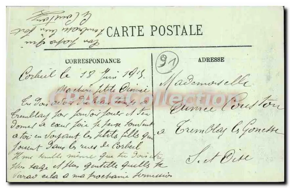 Corbeil — Montagne St-Germain von der Seine aus gesehen — LL. - Rückseite