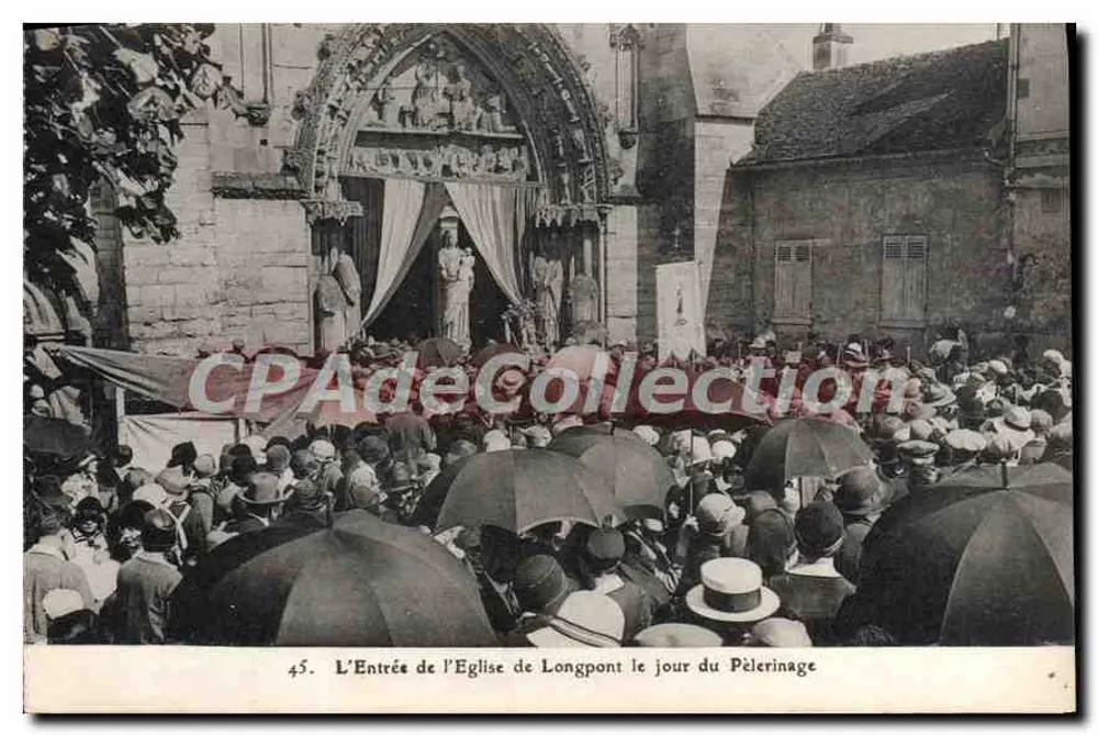 Eingang der Kirche von Longpont — Pilgertag — Serie 45 - Vorderseite