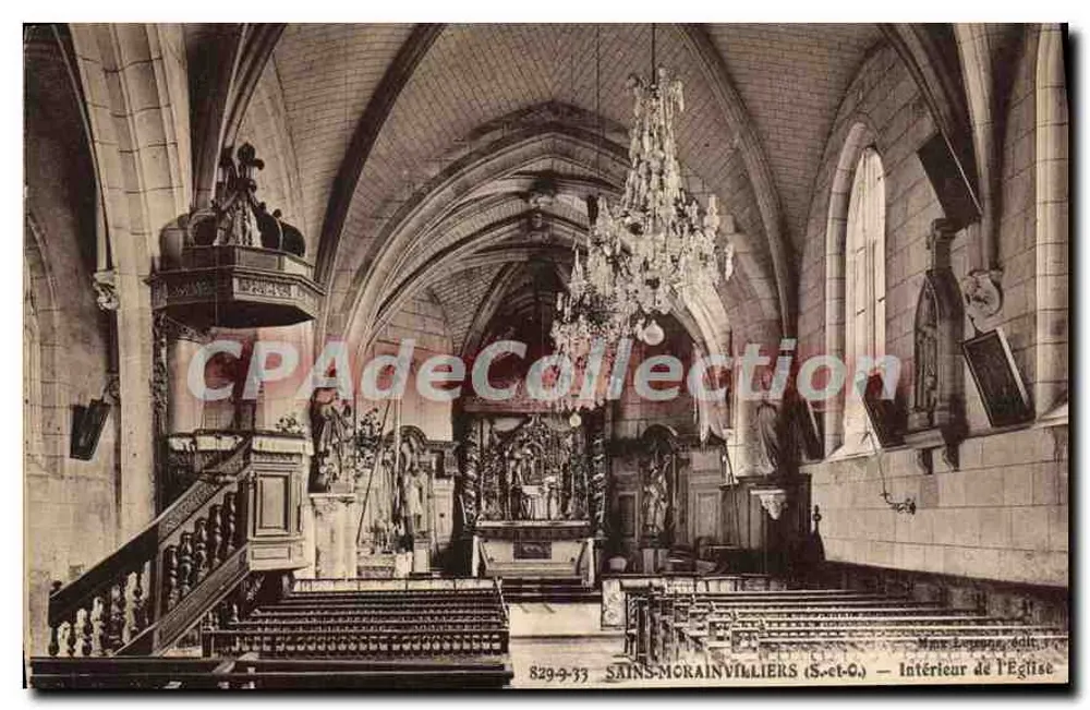 Saints-Mcrainvilliers (S.-et-G.) — Innenansicht der Kirche — Frau Lepage, Verlag - Vorderseite