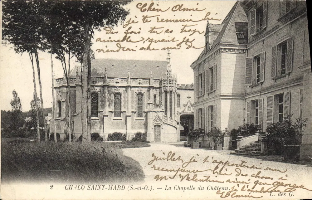 Châlo-Saint-Mard (S.-et-O.) — Die Kapelle des Schlosses — L. des G. - Vorderseite