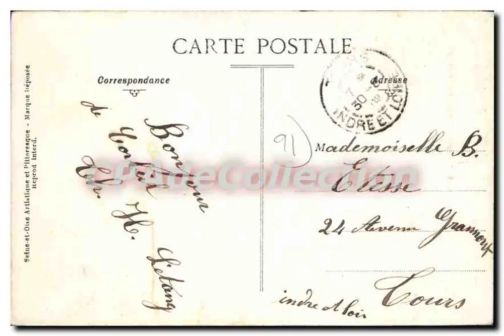 Corbeil (S.-et O.) — Die Brüder Gagliani, Wohltäter von Corbeil — Robert Fleury, Maler — Sammlung Paul Allorge, Serie C c 6 - Rückseite