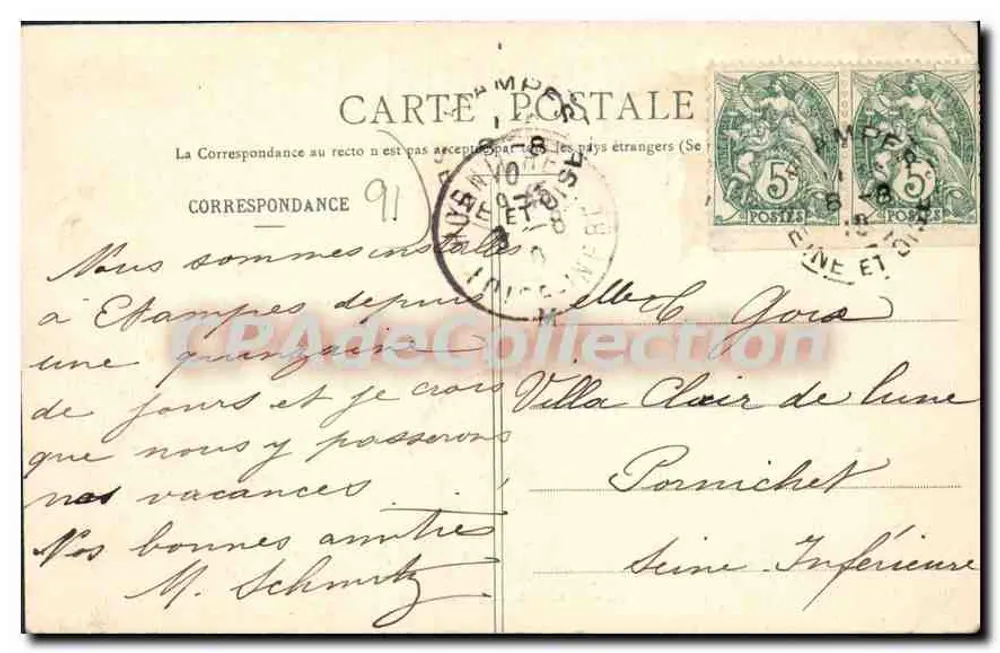 Étampes — Les Porteraux — n°12 - Verso