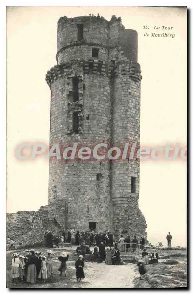 La Tour de Montlhéry — Wieża z wizytatorami — A. Bourdier, wydawca, Versailles - Awers