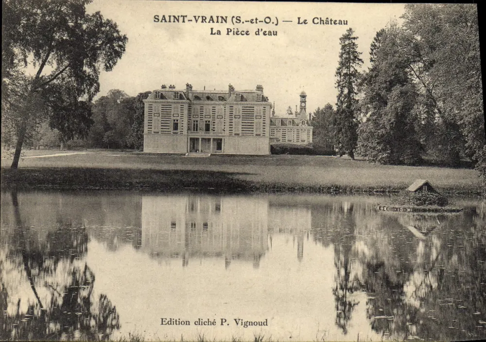 Saint-Vrain (S.-et-O.) — Das Schloss Das Wasserbecken — Cliché-Ausgabe P. Vignoud - Vorderseite