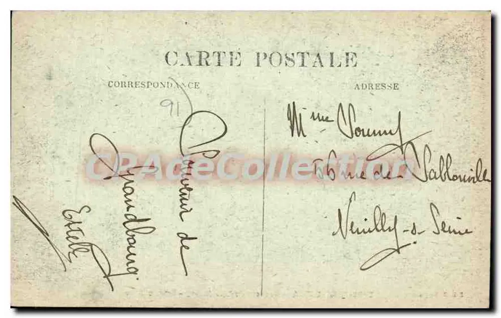 Evry-Petit-Bourg — Konvent von Grandbourq — Große Allee — Edit. B. Margry - Rückseite