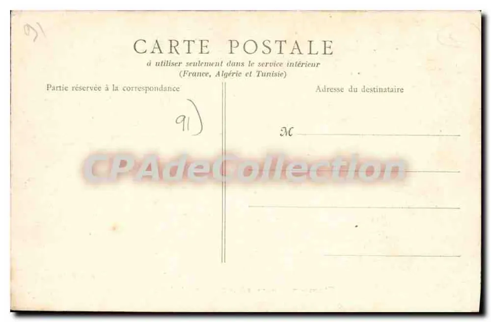 Etampes — Platz und Straße des Rathauses — B. F., Paris - Rückseite