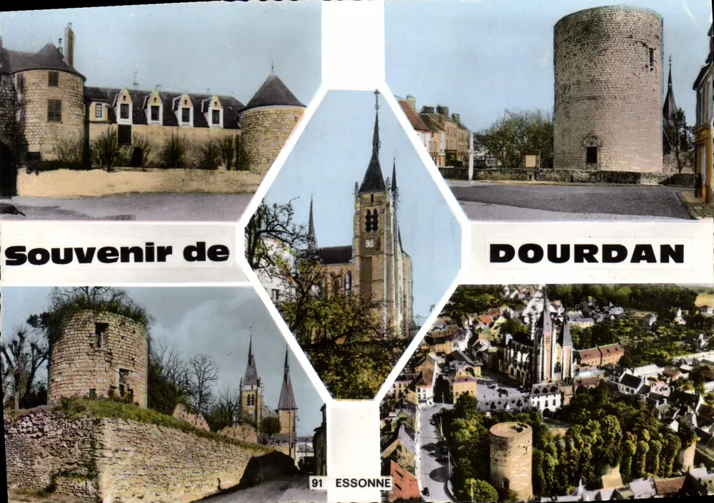 Dourdan — Lembrança de Dourdan (91, Essonne) — Combiér Imp. Macon (M. Scell) C-5 - Frente