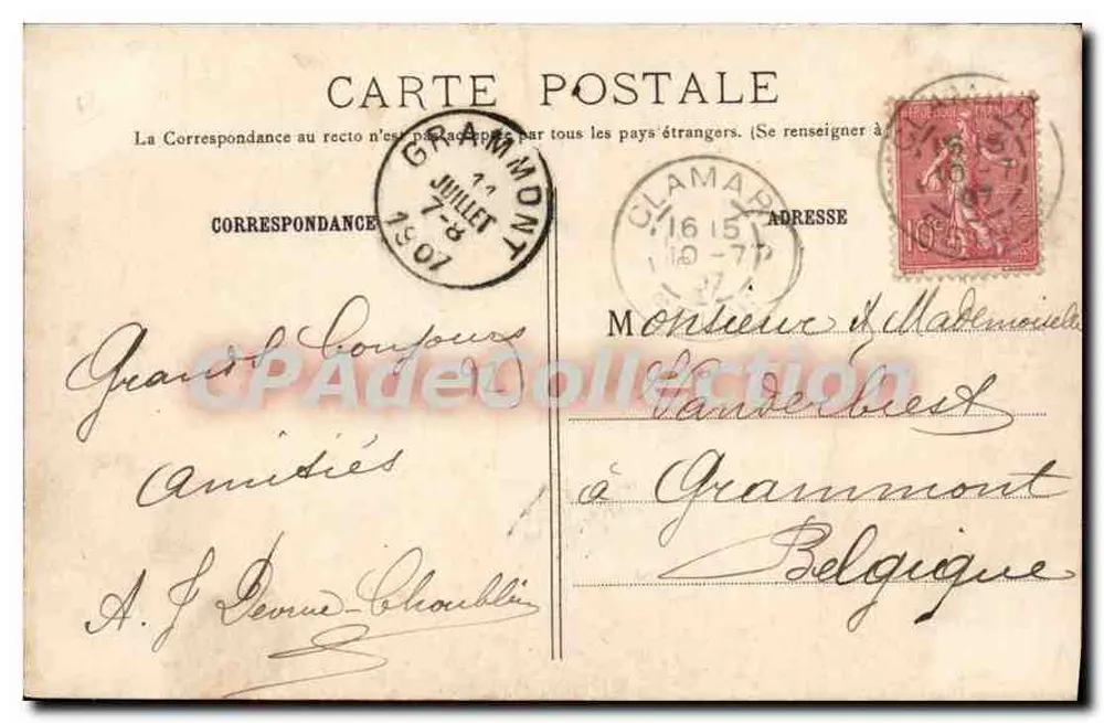 Fleury-Clamart — Blick von der Terrasse von Meudon — G.I. n°2140 - Rückseite