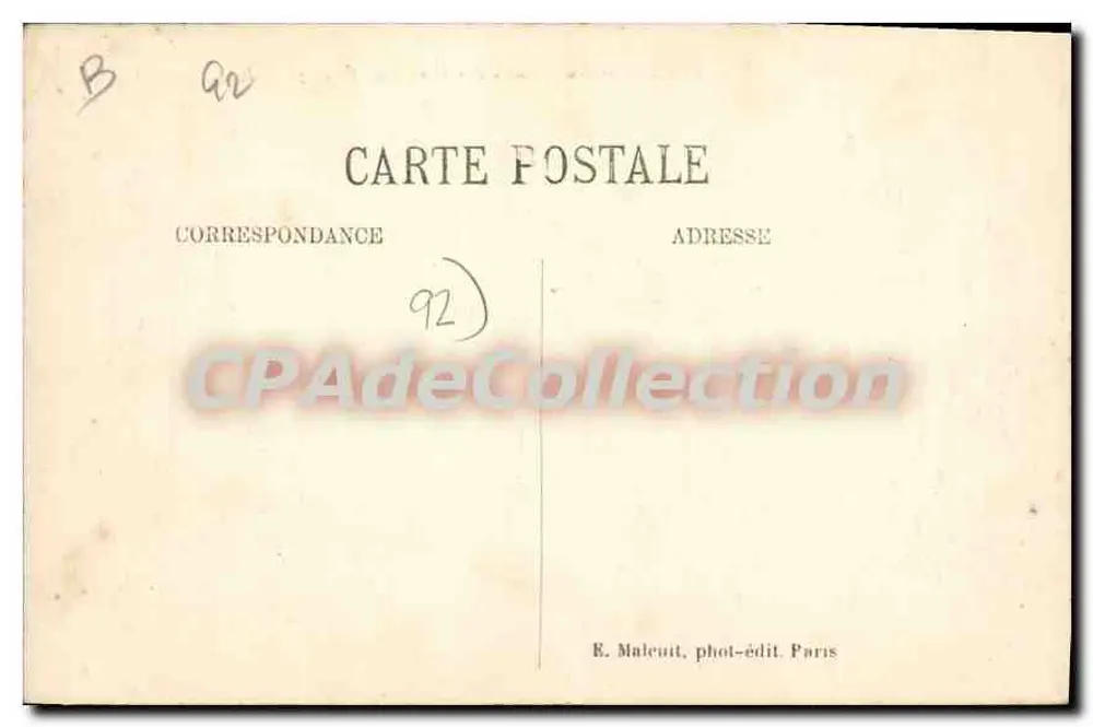 Meudon um 1800 — Ansicht aus dem Wald von Fleury — E. M. Déposé - Rückseite