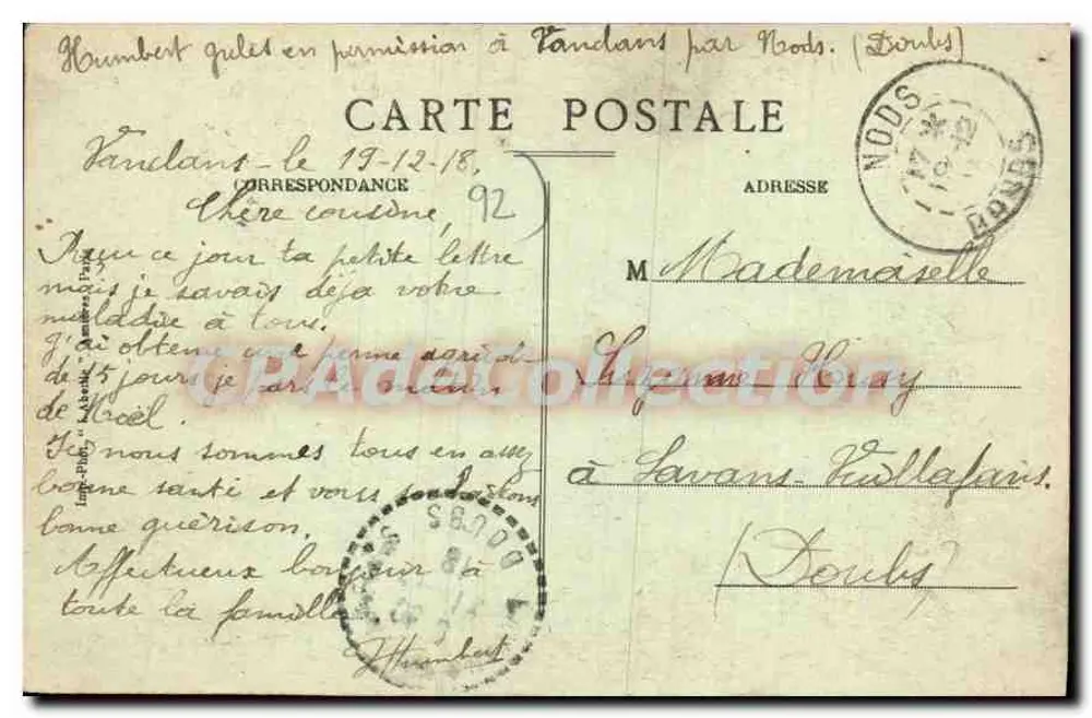 Lanterna de Diogène no Parque de Saint-Cloud — CPAdeCollection, n°59 - Verso