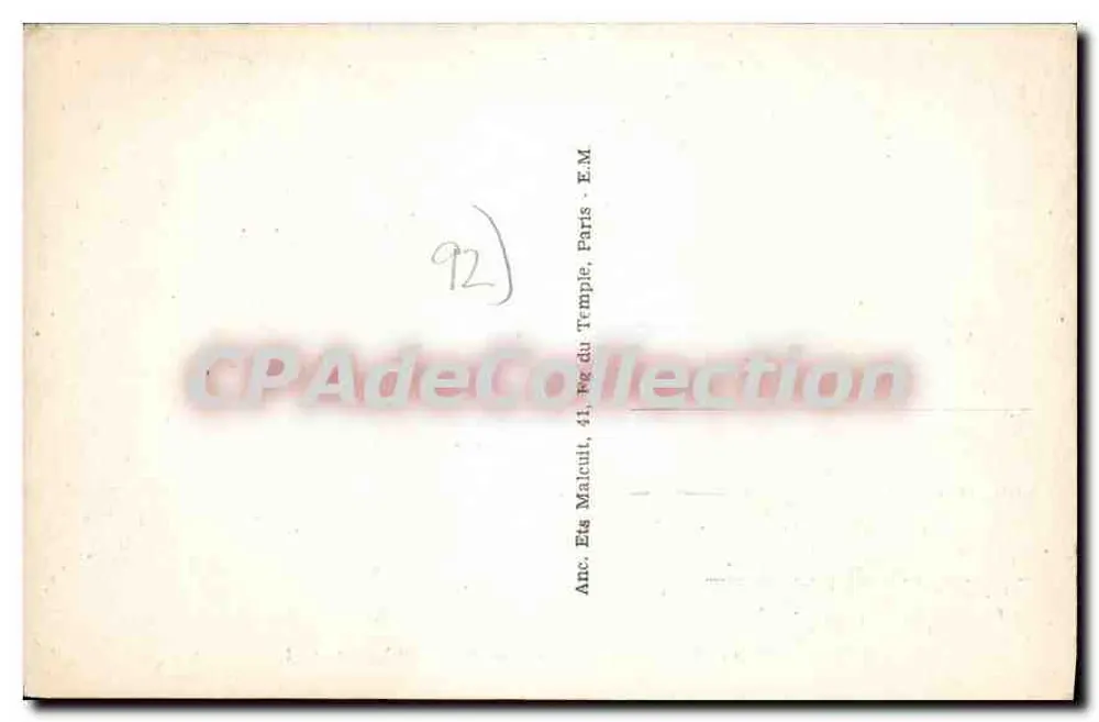 Chaville (S.-et-O.) — Igreja antiga — E.M. n° 3801 bis - Verso