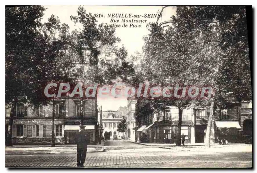Neuilly-sur-Seine — Rue Montrosier und Justice de Paix — anonymer Verlag, n° 0814 - Vorderseite