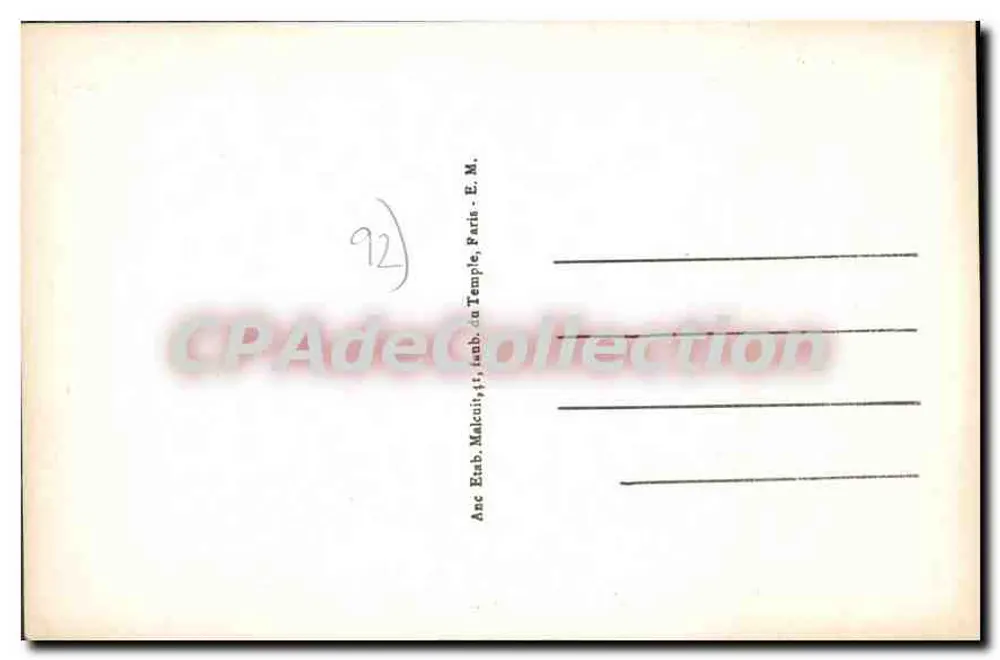 Nanterre — Avenida Henri-Martin — E.M. n°5952 - Verso