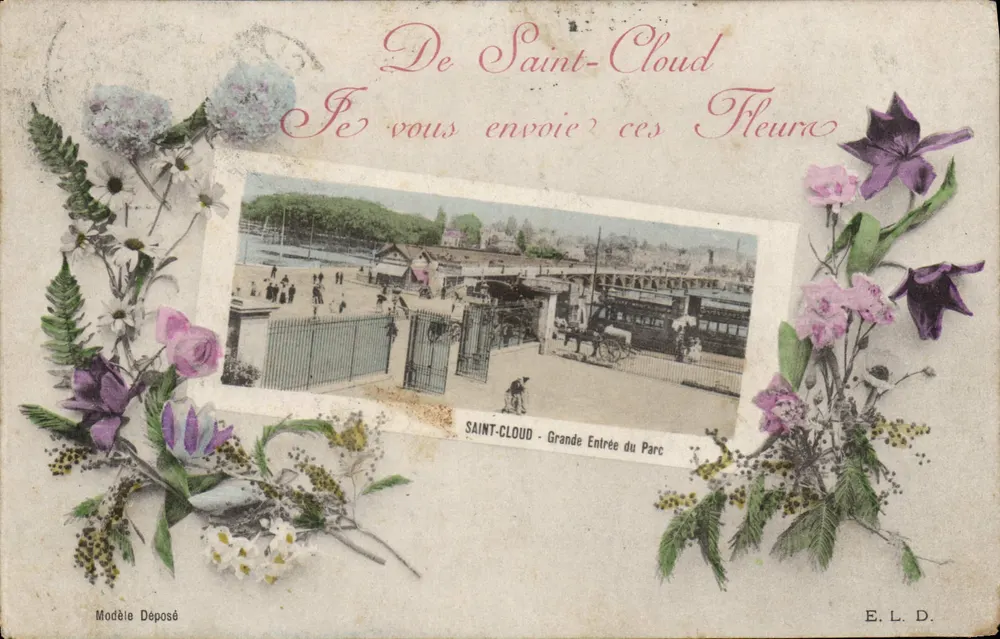 Saint-Cloud — Grande Entrada do Parque — E.L.D. - Frente