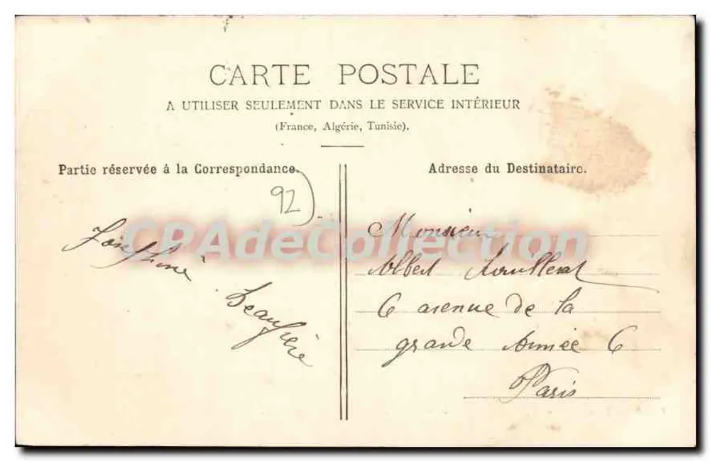 Rueil - Entrada da Estação — V. Maëmuse, Paris, n°5 - Verso