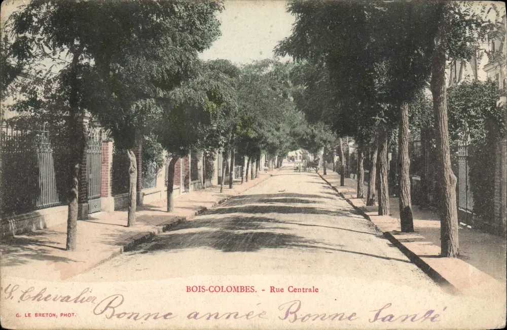 Bois-Colombes - Rue Centrale — G. Le Breton, fot. - Awers