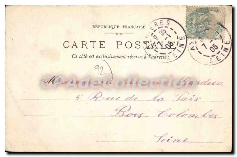 Bois-Colombes - Rue Centrale — G. Le Breton, fot. - Rewers