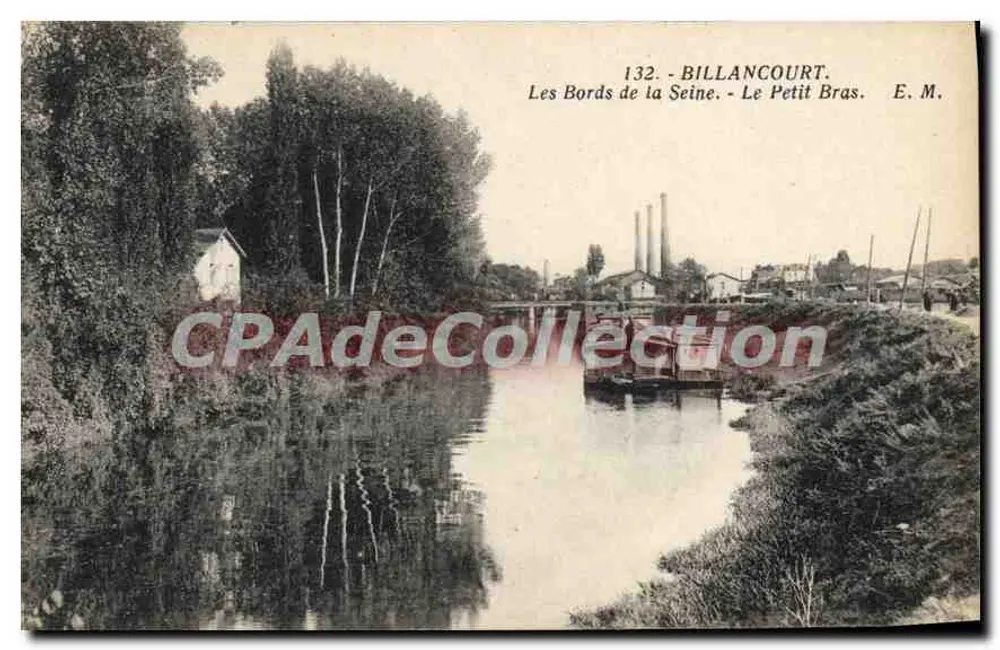 Billancourt — Die Ufer der Seine. Der Kleine Arm — E. M. n°132 - Vorderseite