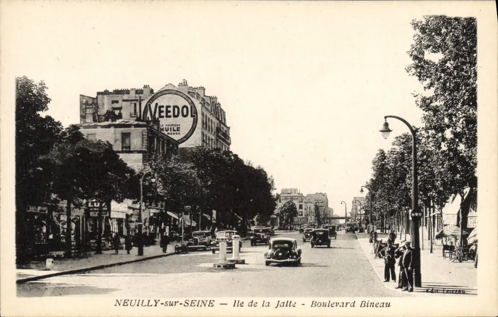 Neuilly-sur-Seine — Île de la Jatte — Boulevard Bineau — Werbung für Veedol - Vorderseite