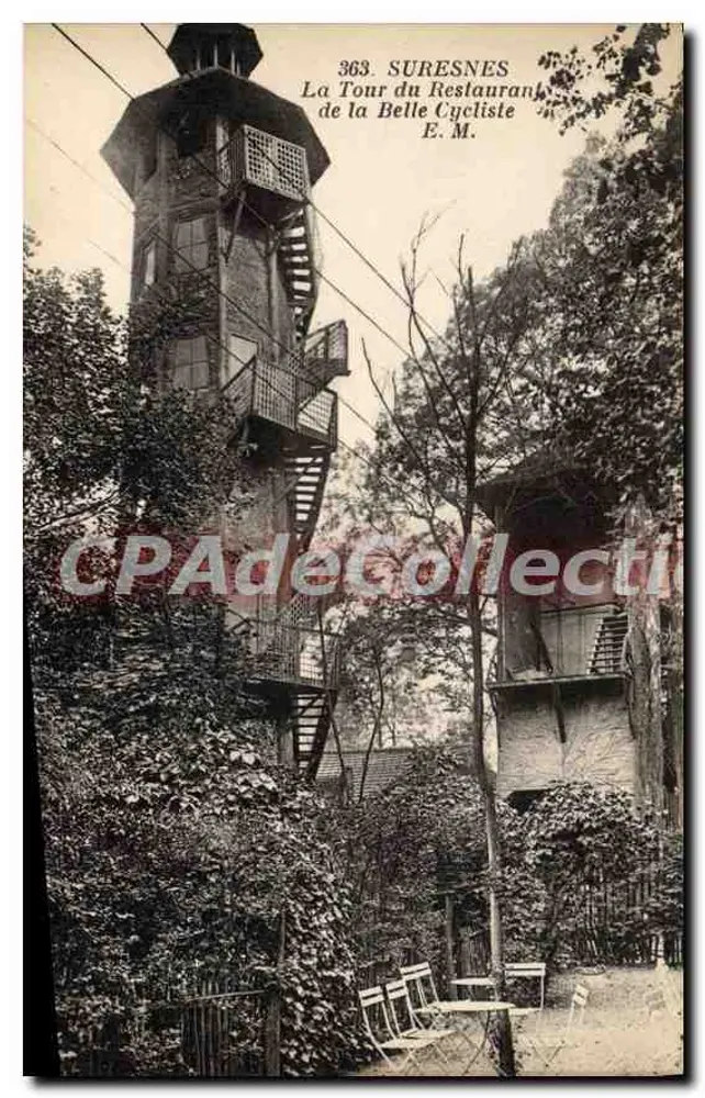 Suresnes — Die Turm des Restaurantbesitzers der Schönradlerin — E.M. n°363 - Vorderseite