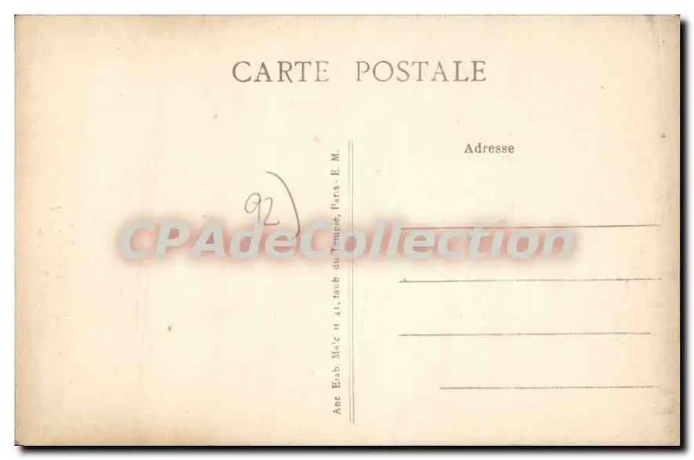 Suresnes — Die Turm des Restaurantbesitzers der Schönradlerin — E.M. n°363 - Rückseite