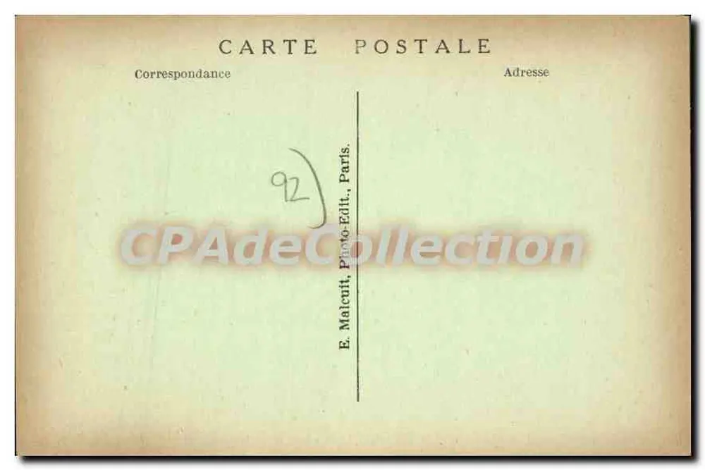Billancourt — Souvenir Glücksbringer — E. Malcuit, 102 - E.M. - Rückseite